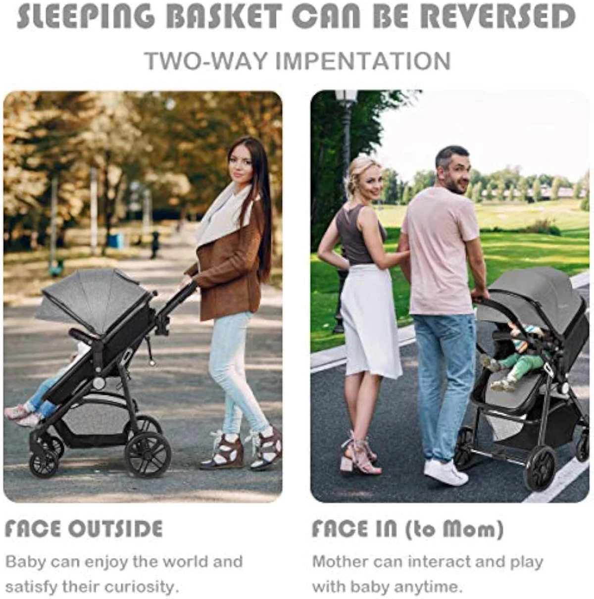 The Baby Joy convertible bassinet-to-stroller in gray, a from-birth budget frame