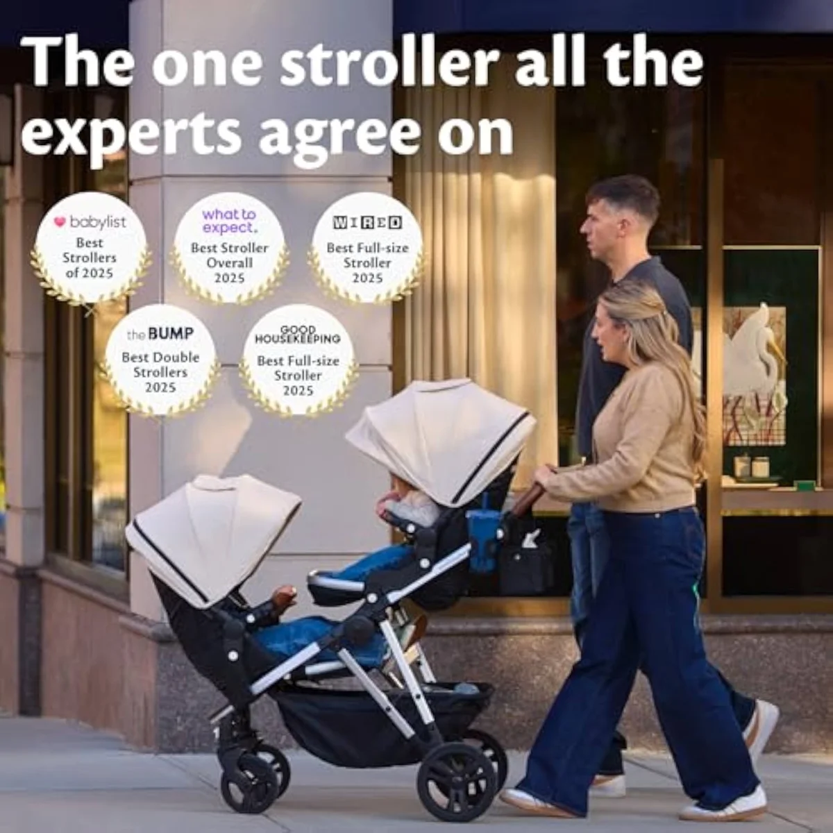 The Mockingbird Single-to-Double Stroller 3.0 in single-seat configuration