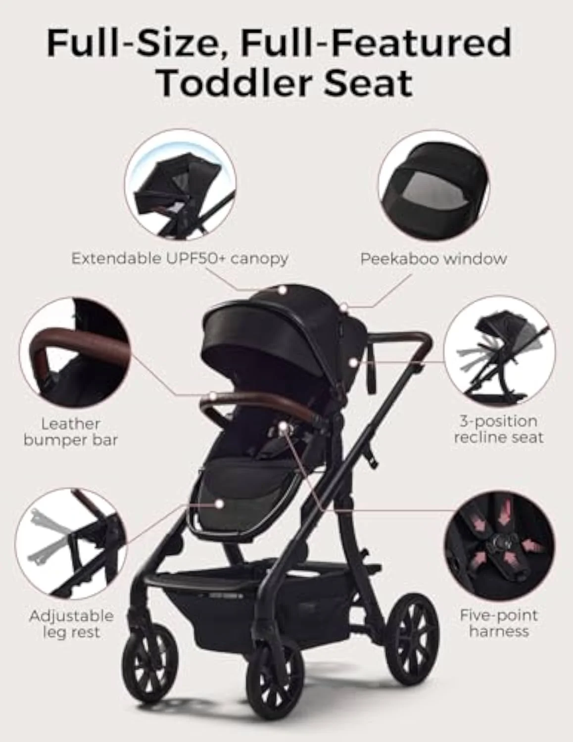 The Momcozy ChangeGo, a convertible travel-system stroller whose car seat adapter is sold separately