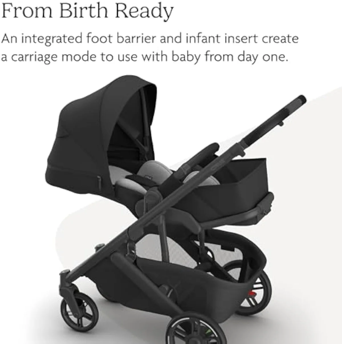 UPPAbaby Cruz V3 Stroller - from Birth + Car Seat Compatible - Full-Size in use
