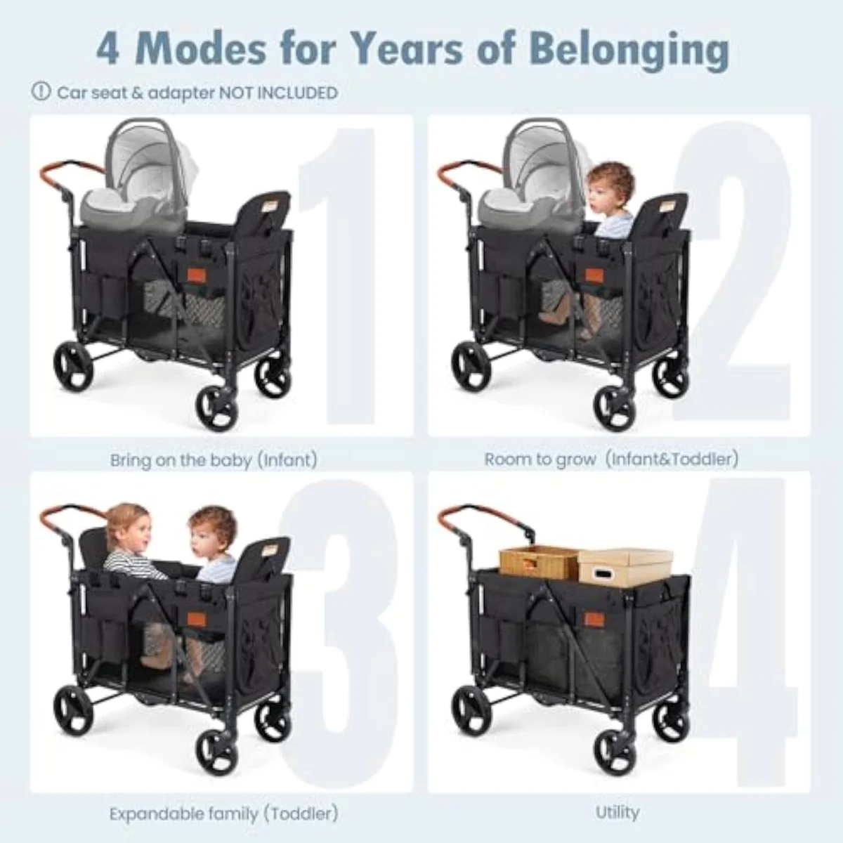 The ZTDM 2-kid stroller wagon, a budget wagon that undercuts the WonderFold on price